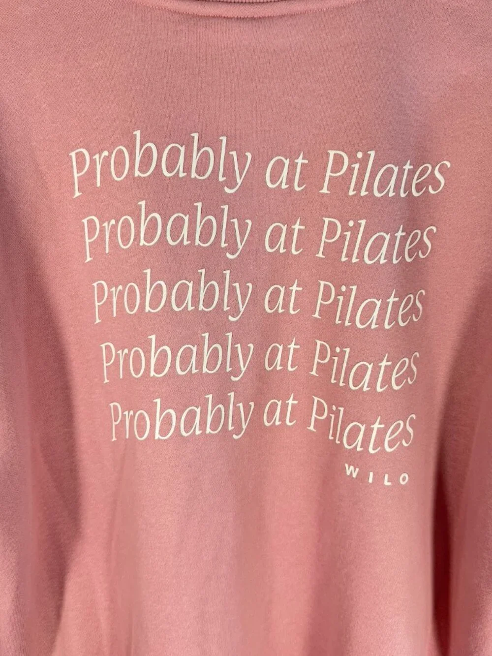WILO THE LABEL Pilates Bow Crew & Shorts Blush ExtraSmall NWT 2-Piece Lounge Set